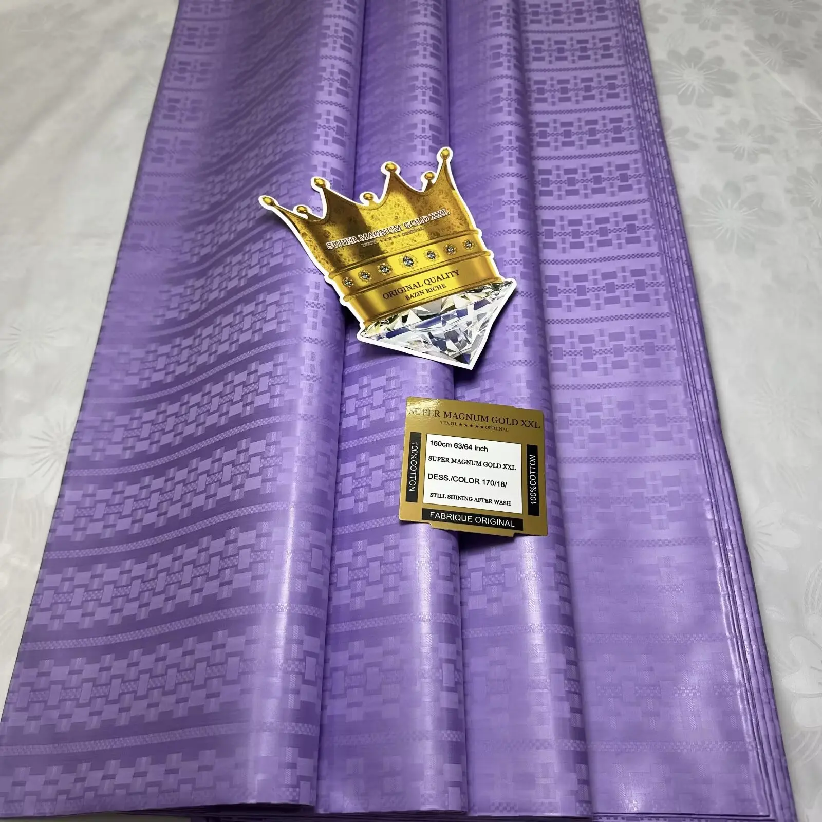 Perfumed African Bazin Brocade Fabrics for Dress 100% Cotton Team Bazin Riche Brode Jacquard Material for Clothes-LY