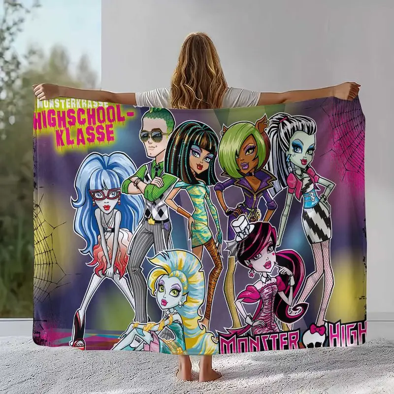 Draculaura Monster High Cartoon Doll Soft Flannel Throw Blanket,Cozy Blanket for Bed,Sofa,Living Room,Picnic,Camping,Home Decor