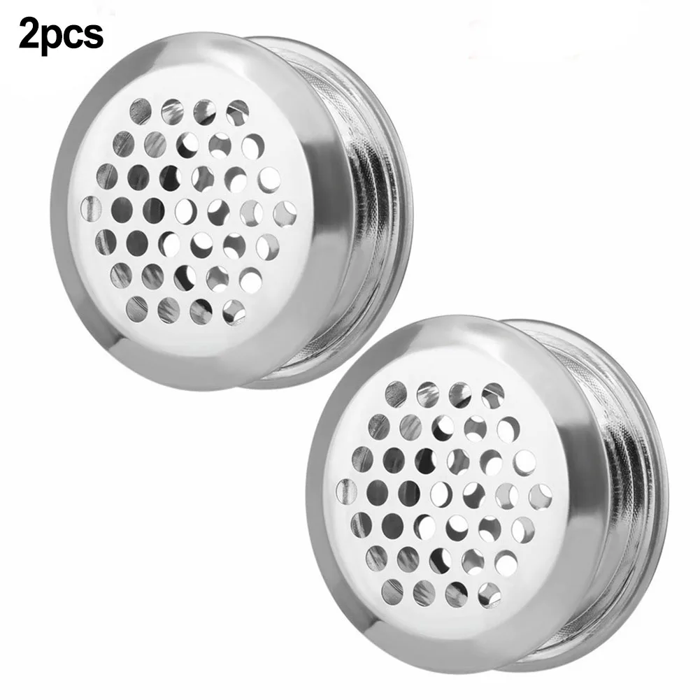 Metal Air Vent Grille, Air Outlet Fresh System, Plugues para gabinete, 2pcs