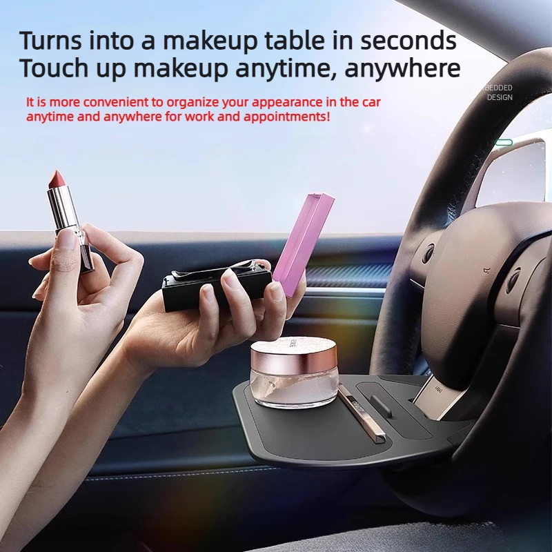 

New Car Steering Wheel Front Stand for Tesla Model 3/Y (2019-2025)-Mini Desk Board for Makeup&Drama Watching, Popular with Women