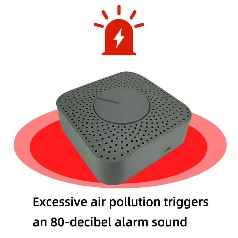 Imagem -06 - Tuya Inteligente Wifi Caixa de ar Formaldeído Co2 Voc Temperatura e Umidade 5-em1 Detector Funcional da Qualidade do ar