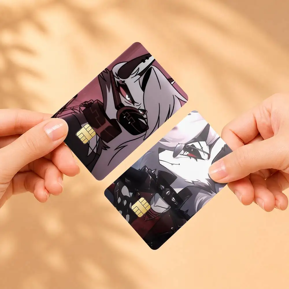 H-Helluva Boss Loona Hellhound Teen Demon Sticker Film Tape Skin for Credit Card Debit Card Waterproof Stickers