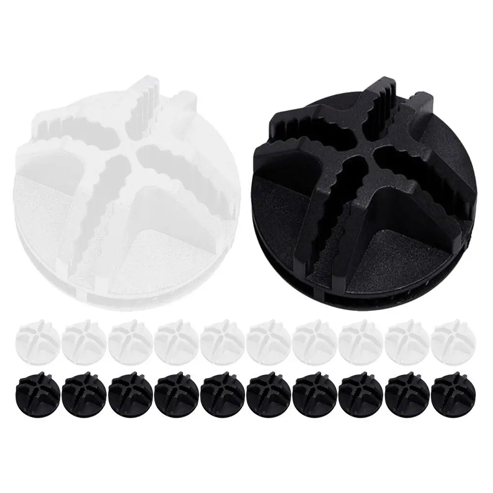 30pcs Plastic Mesh Connectors Black White Pet Cage Shelving Buckles Detachable Storage Closet Accessories Practical Use