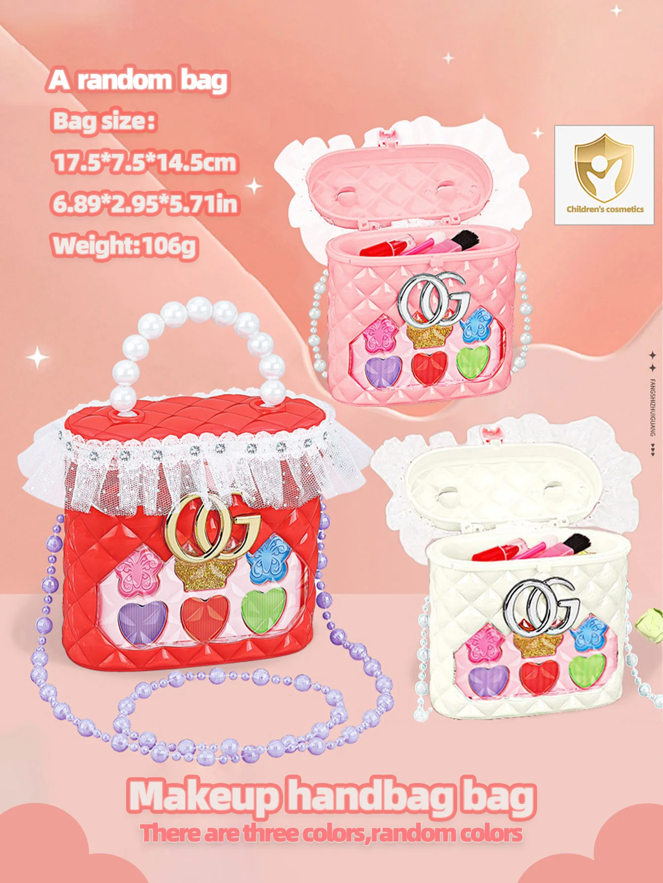 صندوق مكياج الأميرة للأطفال، مجموعة مكياج ألعاب البنات، ظلال عيون أحمر الشفاه، ألعاب آمنة وغير سامة، هدية عيد الميلاد والكريسماس #3