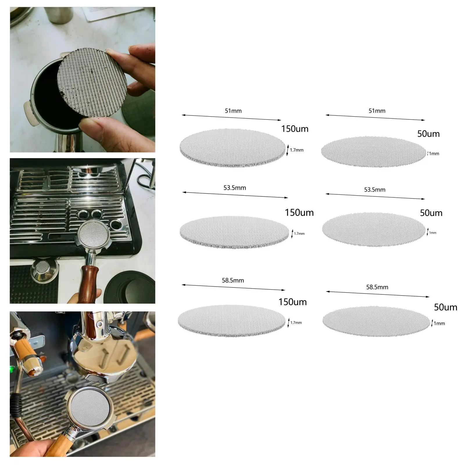 Фильтр для кофе из нержавеющей стали, сетчатый фильтр, нижняя сетка для душа, кофе