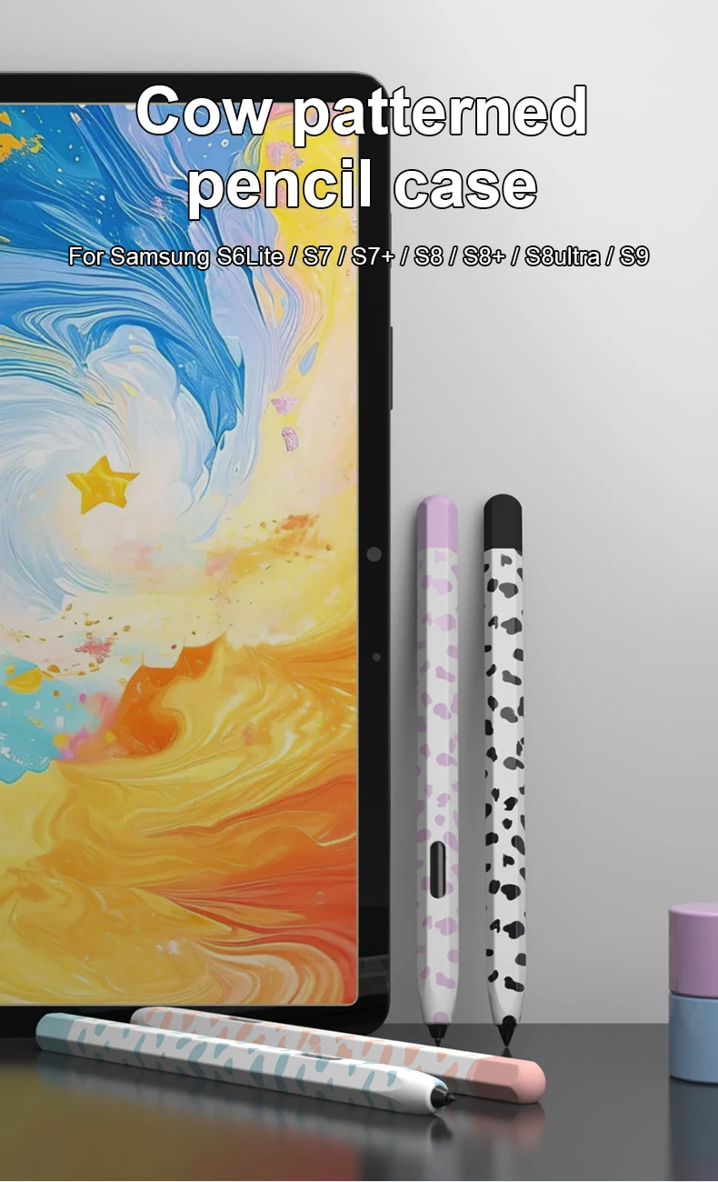 Federmäppchen Silikon Tablet Stylus Schutzhülle stoßfest für Samsung Galaxy Tab S6 Lite S7FE S8 Ultra S9 Plus – Detail 1