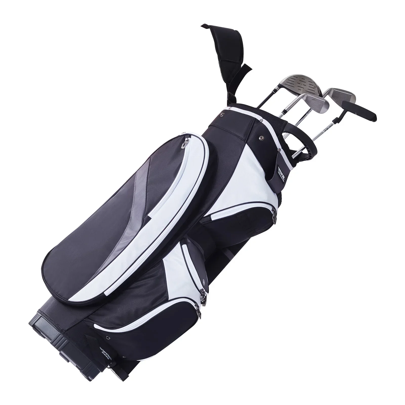 Golf Cart Bag 36”Multiple Pockets Premium Nylon Cart Bag Durable Golf Bags For Men Women Black Color-Block 5.7lbs/2.6kg