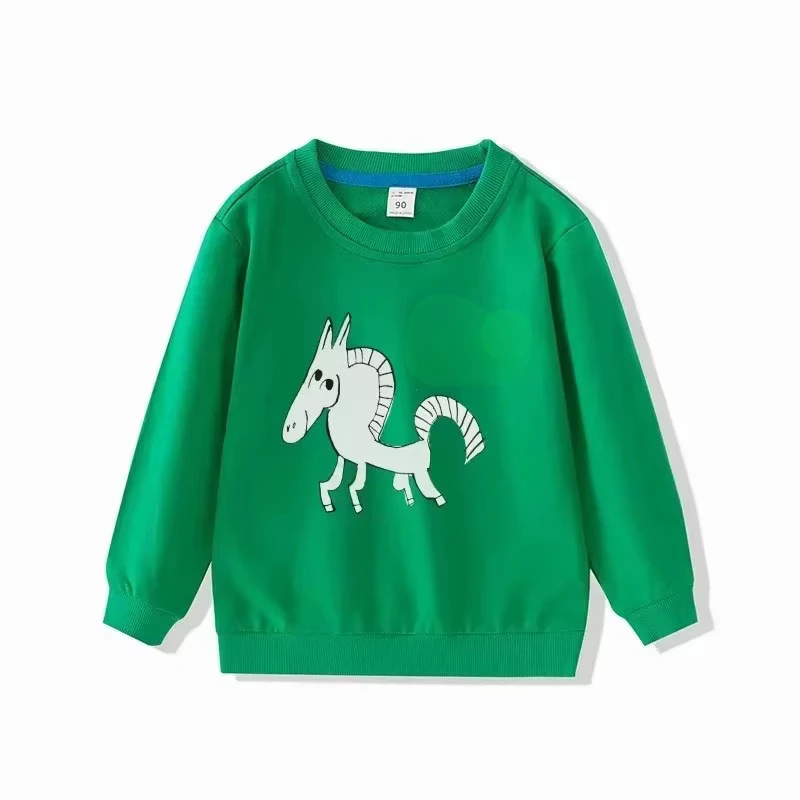 Boys Girls Sweatshrits 2024 Fashion Tops for Kids Long Sleeve Children Pullovers Cartoon Print Toddler Outerwear Baby Outfits