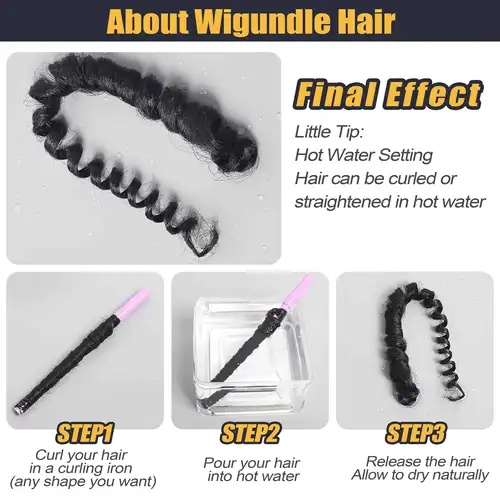 Imagen 2 del producto Extensiones de trenzas Jumbo rizadas preestiradas, trenzas sintéticas de ganchillo Kanekalon, accesorios para el cabello para niñas