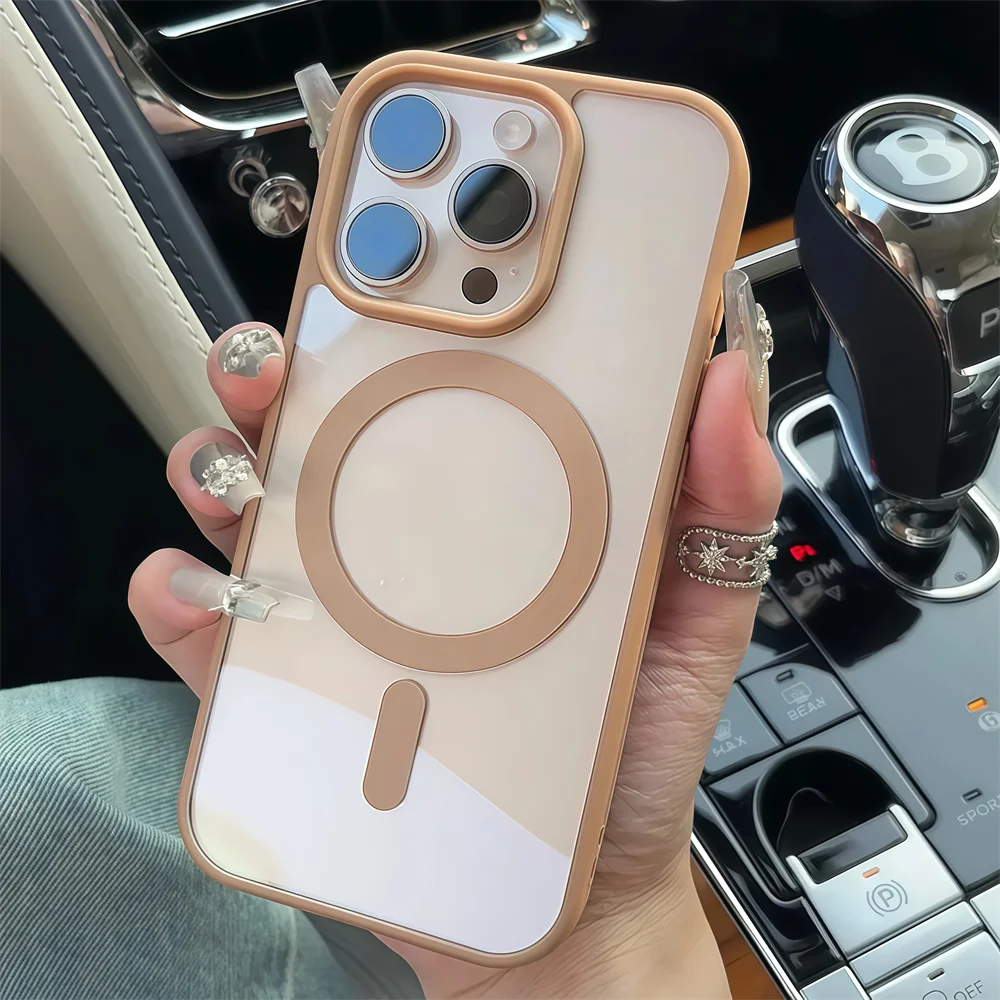 For iPhone 13 12 11 Pro Xs Max X XR 7 8 Plus SE 2020 2022 Magsafe Phone Case Clear Acrylic Magnetic Wireless Charging Back Cover - view 4