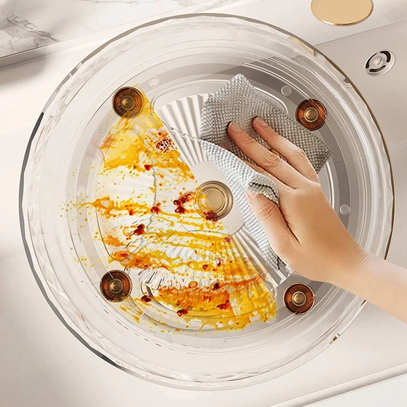 ABWR-360 Organizer kosmetik berputar, ringan mewah parfum perawatan kulit Organizer penyimpanan Makeup transparan nampan