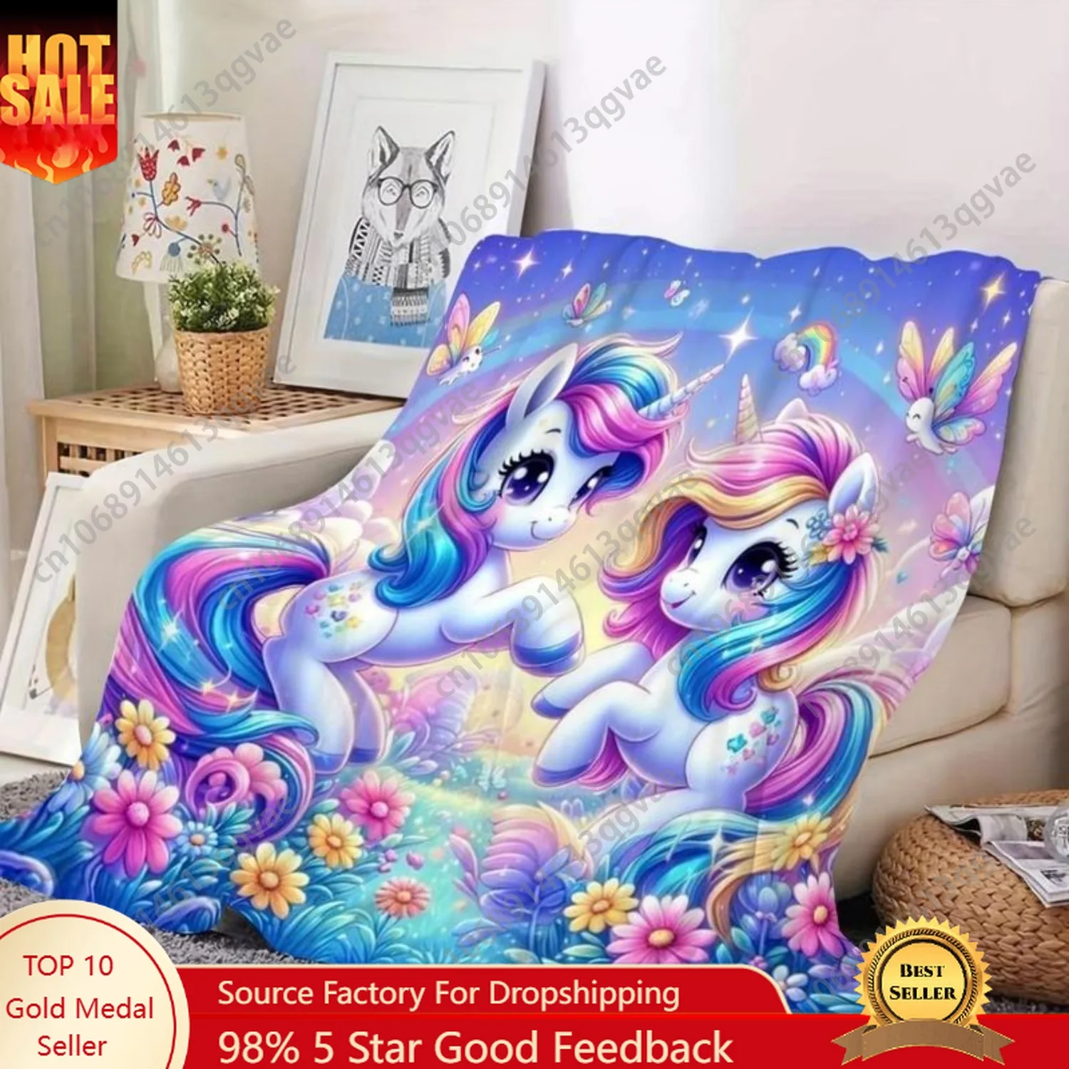 

Soft Funny Throw Blanket Cozy Unicorn Flannel Warm and Versatile for Couch Bed Office or Travel Perfect Gift for All Seasons