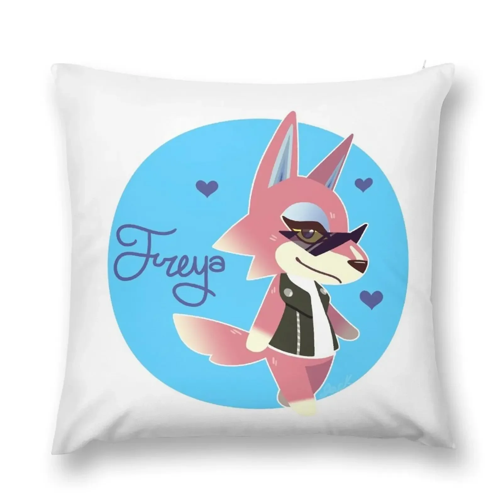 Freya the Wolf Throw Pillow Decorative Cover For Living Room Cushion Cover For Sofa pillow