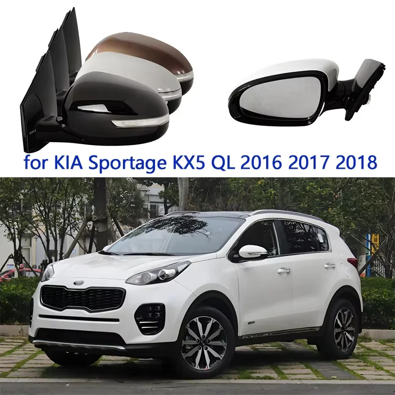 Car Accessories For KIA Sportage KX5 QL 2016 2017 2018 Auto Outside Door Rearview Mirror Assembly 5/8/10PIN