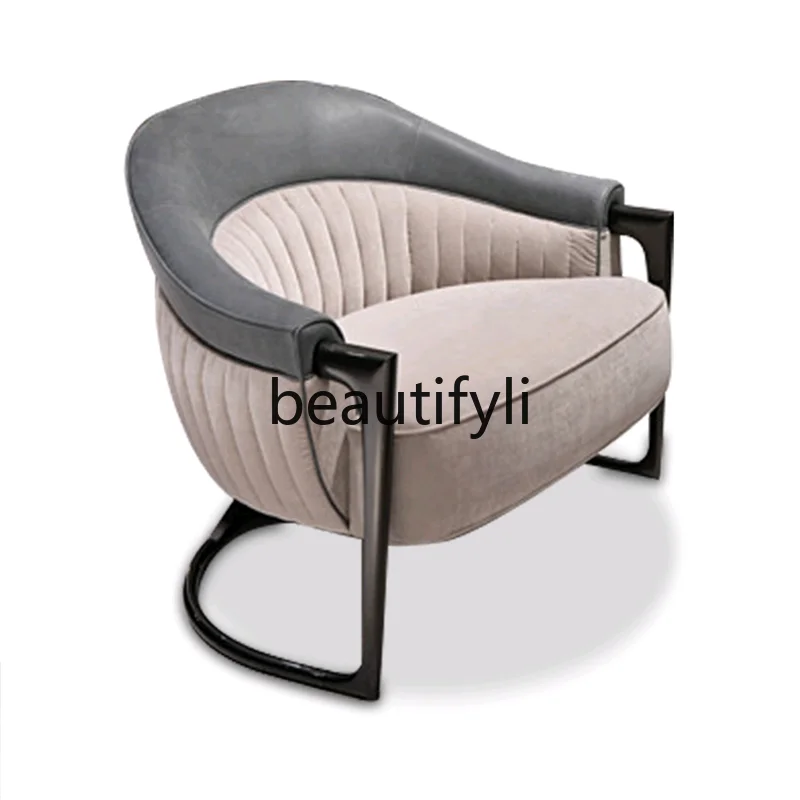 

Single sofa light luxury Italian villa living room leisure chair