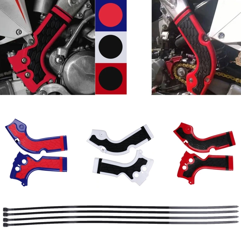 G8TE Plastic Motorcycle Frame Covers for CRF250R with Preformed Mounting Openings