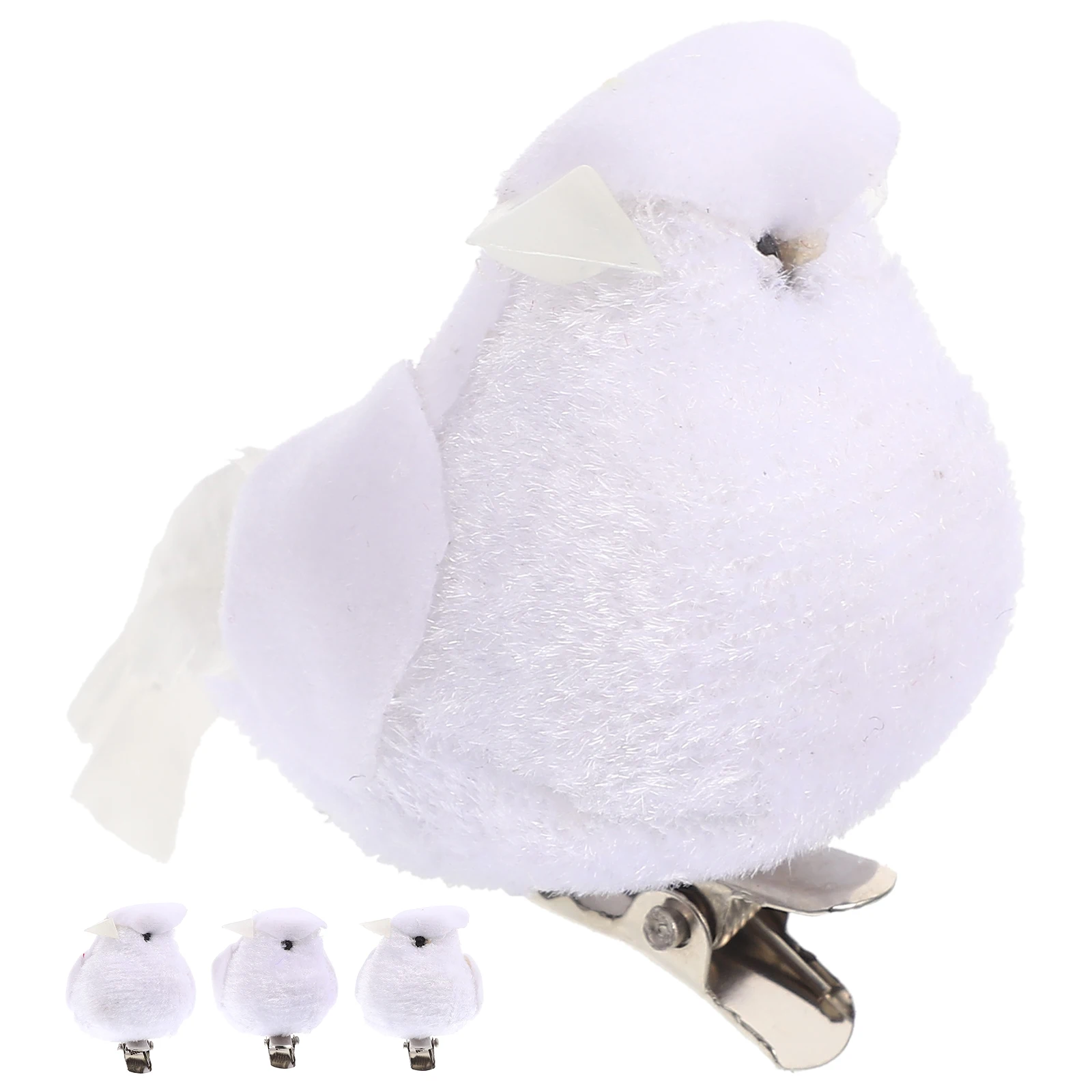 4 Pcs Decor Artificial Small Birds Models Fake Garden L Christmas nament Non Fading Realistic Design Safe