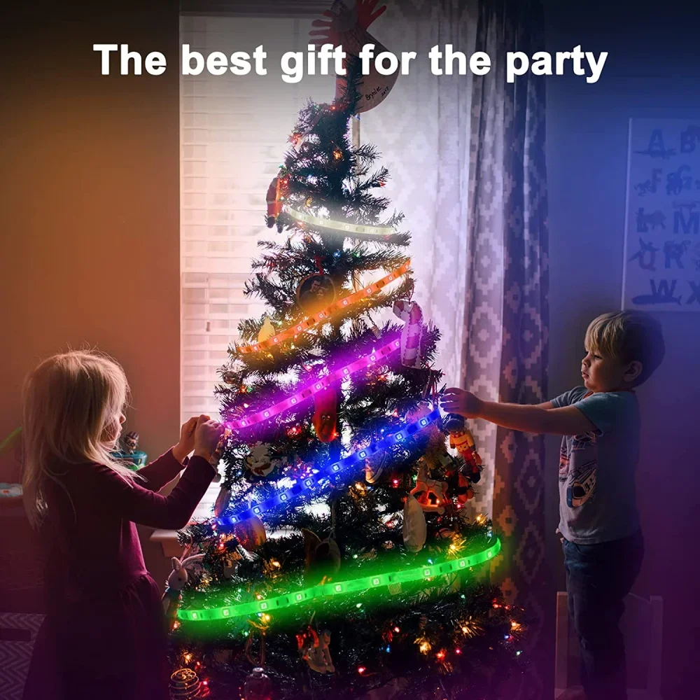 40M 480 LEDs 5050 RGB LED Strip USB Powered, 3-key Control Color Changing LED Tape for TV Backlight Home Festival Decoration