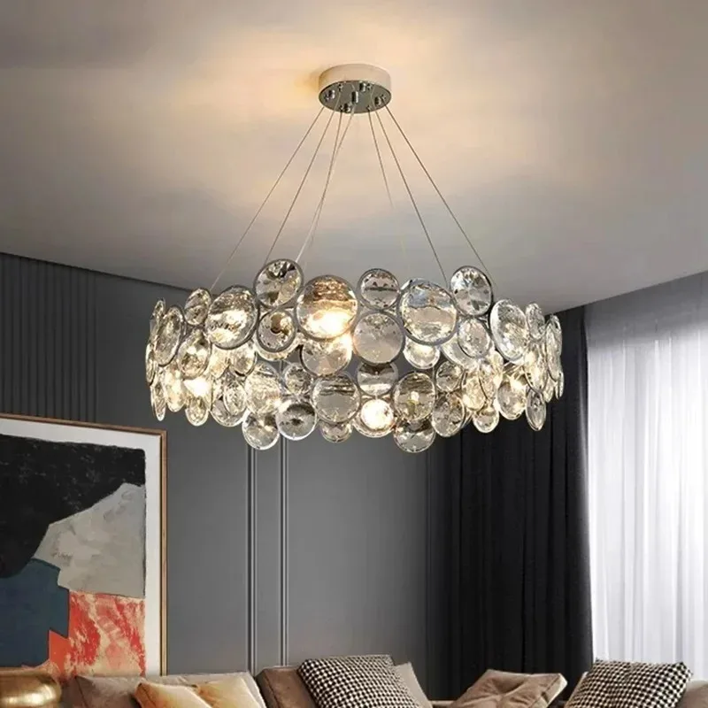 

Luxury K9 Crystal Living Room Lights Chandelier For Restaurant Bedroom Indoor Lighting Chandeliers Lustre Home Decor Lamps