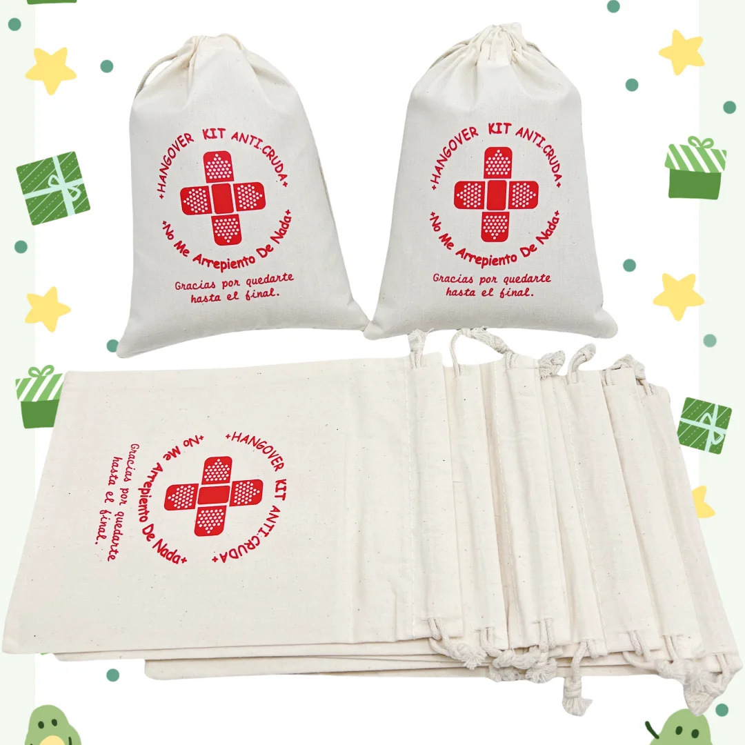 Bolsa de despertar para fiesta española, bolsa de regalo para fiesta, bolsa de almacenamiento, Kit de recuperación de resaca, recuerdo de despedida de soltera de supervivencia, boda nupcial, 5 uds.