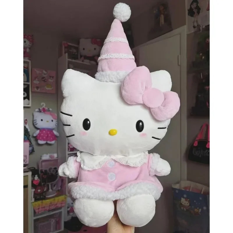 Sanrio Hello Kitty Cartoon Anime Character Boneca, Natal Stuffed Animal Brinquedos, Decoração para casa, Aniversário infantil, Presentes de Natal