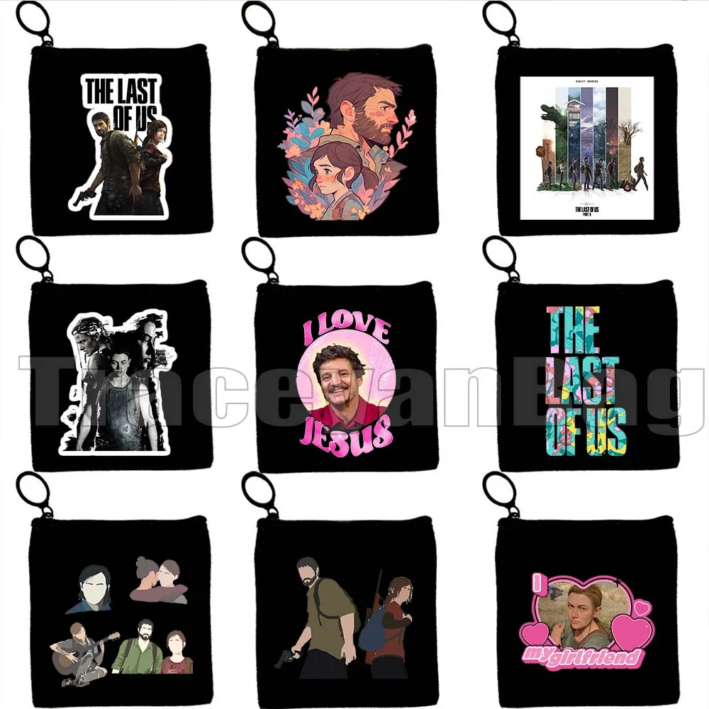 

The Last of Us Game Lover Gift Ellie and Joel Endure and Survive Abby Anderson Canvas Coin Purse Key Case Small Bag Wallet Pouch