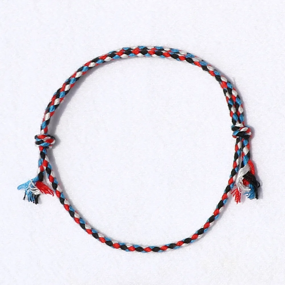 Einfarbiges Geflochtenes Baumwollseil-Armband für Männer, Retro Tibetisches Handgefertigtes Mehrschichtiges Armband für Frauen, Modisches Schmuckzubehör – Detail 3