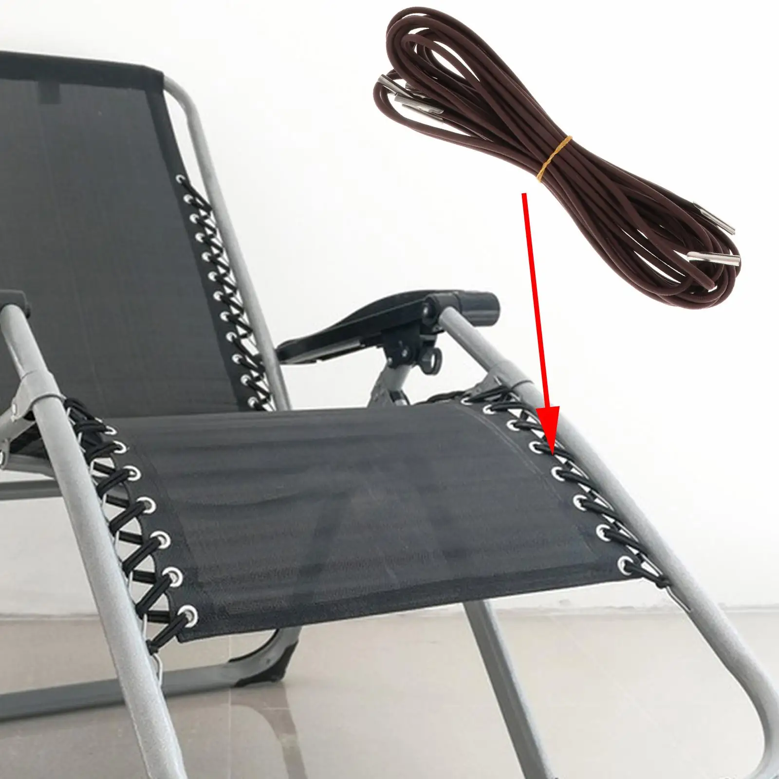 

Heavy Duty Elastic Chair Cord Replacement for Patio Folding Recliner Sun Lounger Outdoor Garden Lawn Chair Repair