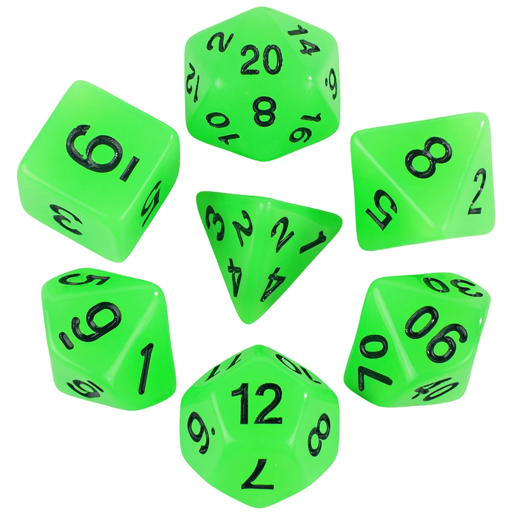 Glowing in Thd Dark Polyhedral Digital Dice Set Multi-Color for Boardgame As Gift Entertainment  7 Dice D4 D6 D8 D10 D12 D20 D%