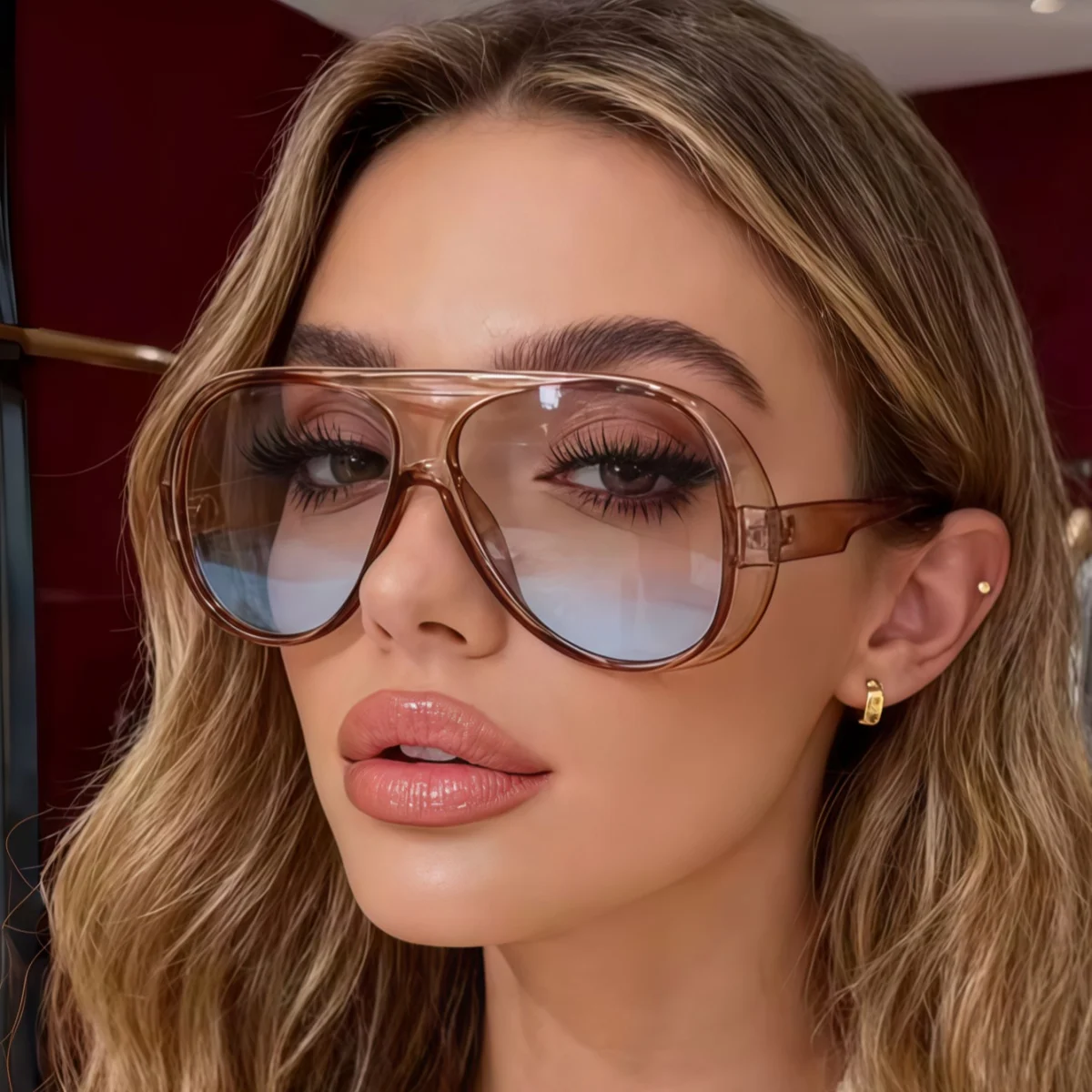 European and American retro style men's and women's fashionable sunglasses trend versatile summer sun shading and UV protection
