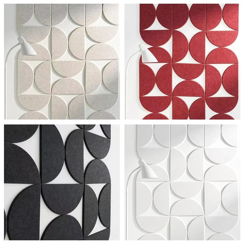 

Самоклеящаяся акустическая настенная панель из искусственного кирпича, звукоизоляционная полукруглая фетровая наклейка на стену для студии/дома/офиса