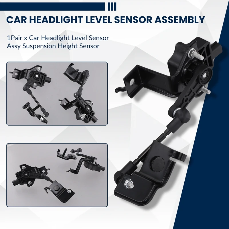 1Pair Car Front Headlight Level Sensor Bracket FR3Z-3C097-B FR3Z-3C097-A For Ford Mustang 2015-2019 Body Height Sensor