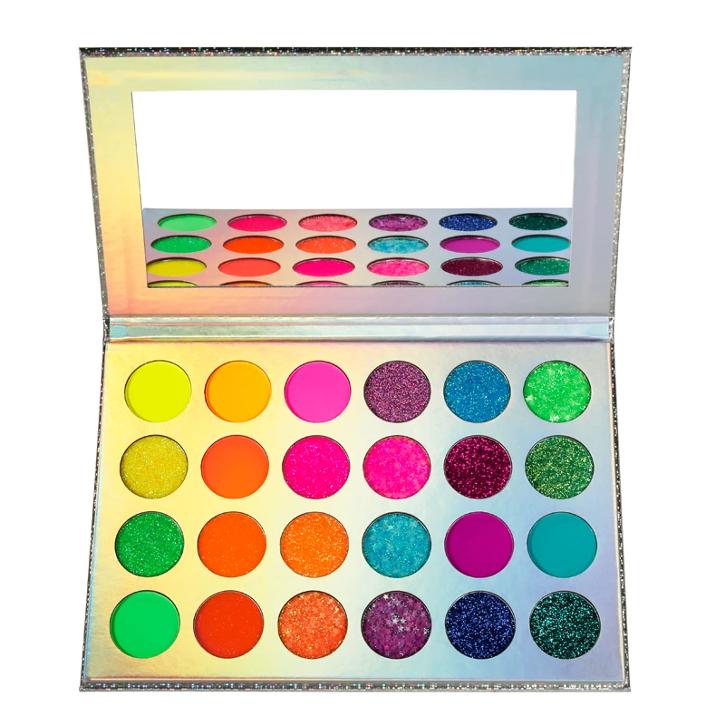 24 Color Luminous Eyeshadow Bright Phosphor Makeup Palette Flash Eye Shadow Neon Makeup Set Eye Shadow Palette