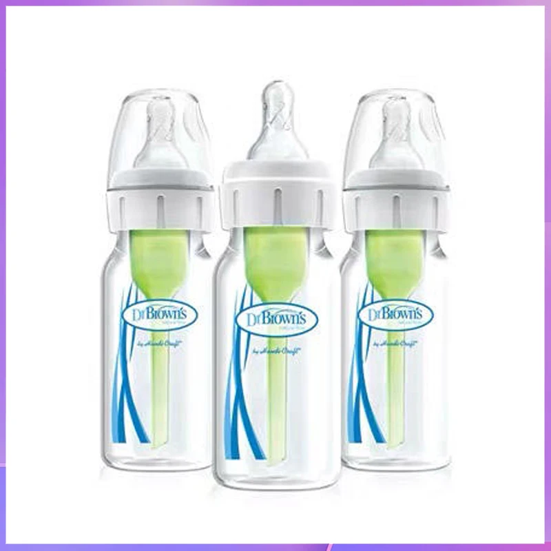 Dr. Brown's newborn baby bottle / 60ML 120ML  250ML  / Standard mouth PP milk bottle 3PCS