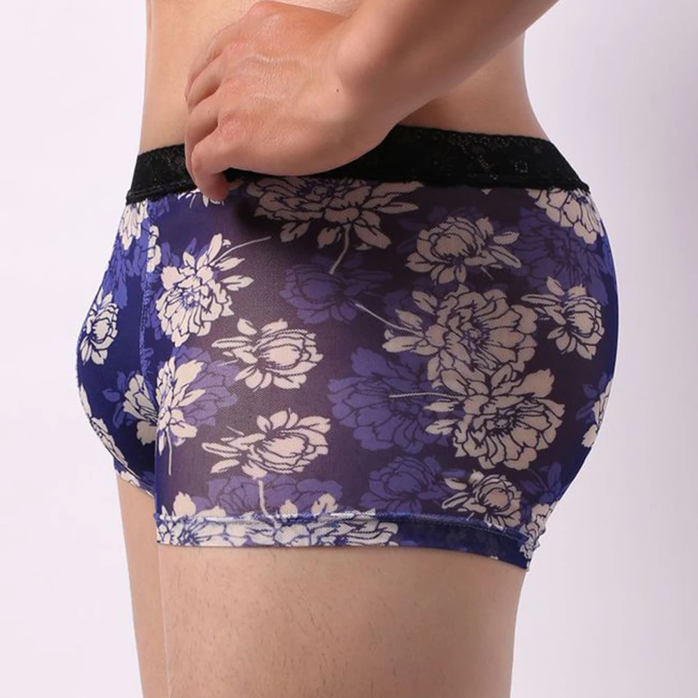 ملابس داخلية شبكية خفيفة الوزن وجيدة التهوية للرجال مع حقيبة وتفاصيل من الدانتيل، ملابس داخلية على طراز يقدم الراحة والدعم #4