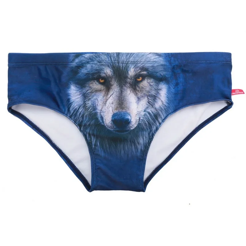 2025 European and American men's swimming trunks men's swimming trunks fashion creative design face boxer fitness shorts D244