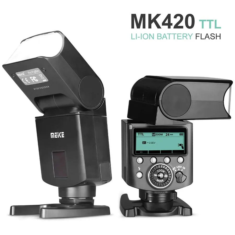 Фотовспышка Meike MK420N TTL Li-Ion с ЖК-дисплеем, совместимая с Nikon D850 D810 D3400 D3300 D3500 Z6 Z7