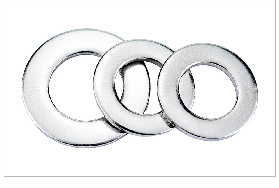 304 Edelstahl GB848 Kleine Flache Unterlegscheiben Metrische Dünne Flachdichtscheiben M2 M2.5 M3 M4 M5 M6 M8 M10 M12 M14 M16 M18 M20 M24 M27 M30 – Detail 8