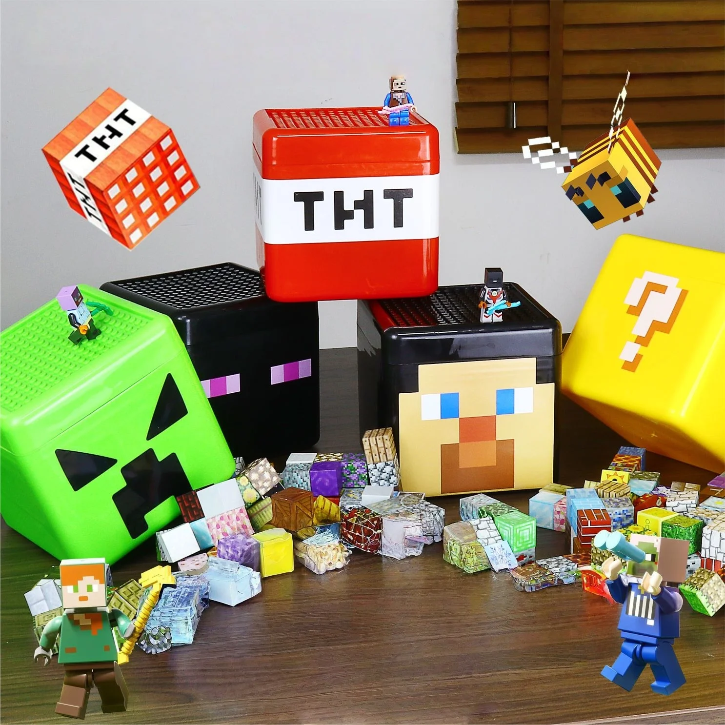 New Magnetic Building Blocks Toy Storage Box Set - DIY Assembly Toys for Children - Building Blocks for Playing with Tables