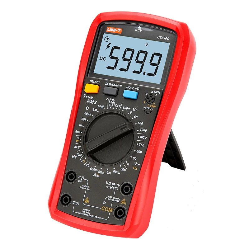 

Unit -T Ut890C Multimeter Digital Display Maintenance Electronic Equipment Ammeter Test Resistance Ohm Test Automatic Range