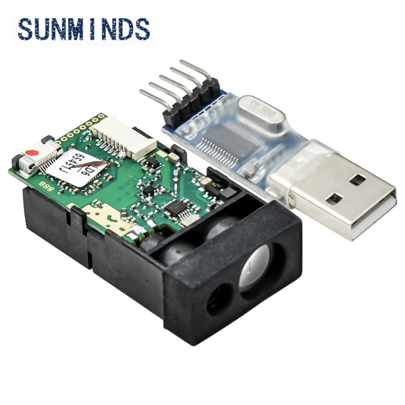TTL level of 50 meter laser distance measuring module sensor is developed by connecting the MCU to RS232 485 serial port