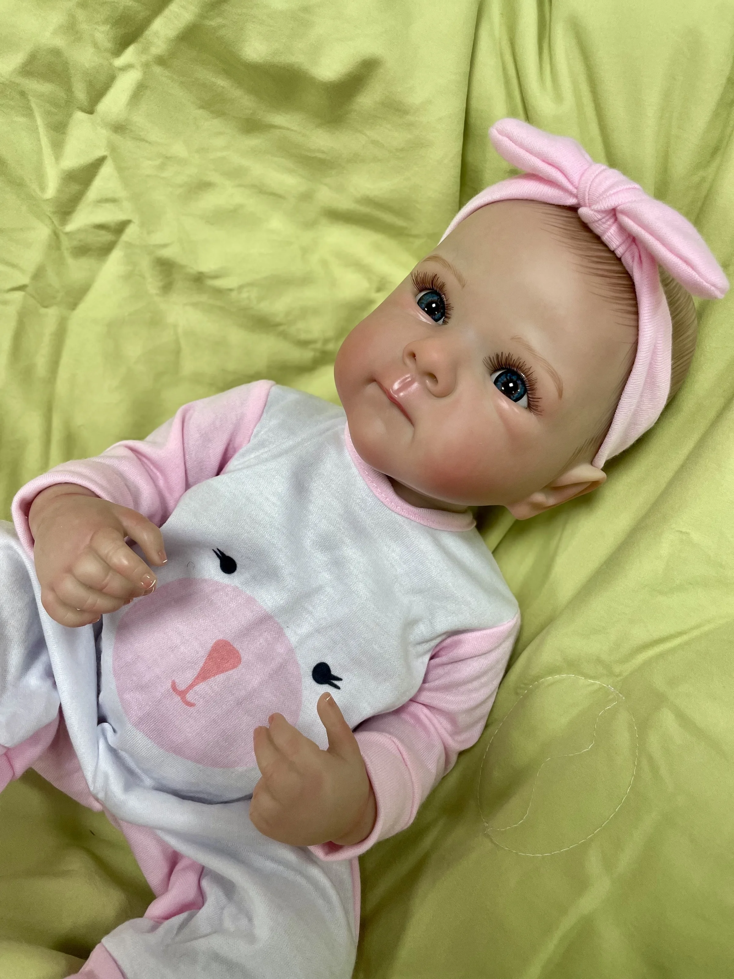 18 Inch Finished Reborn Bettie Doll Full Silicone Vinyl Girl Adorable Baby Lifelike 3D Skin Visible Veins Collectible Art Doll