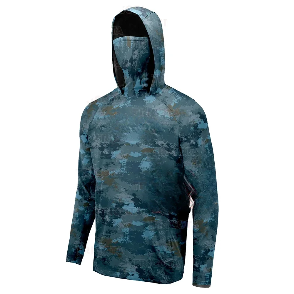 

Fishing Shirts Mens Mask Long Sleeve Fishing Shirt Outdoor UV Clothing Hooded Coat Upf Sunscreen Breathable Fishing Clothing