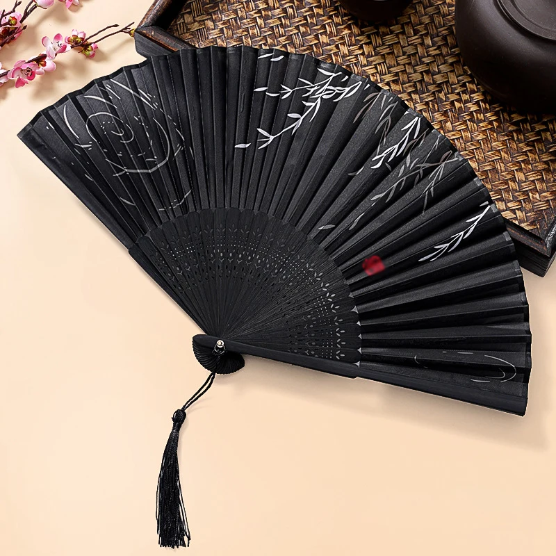 DIY Folding Fan Bamboo Fan, Handmade Painting Folding Fan, Wedding Gift, Chinese Style, Student Gift Fan, Ancient Style