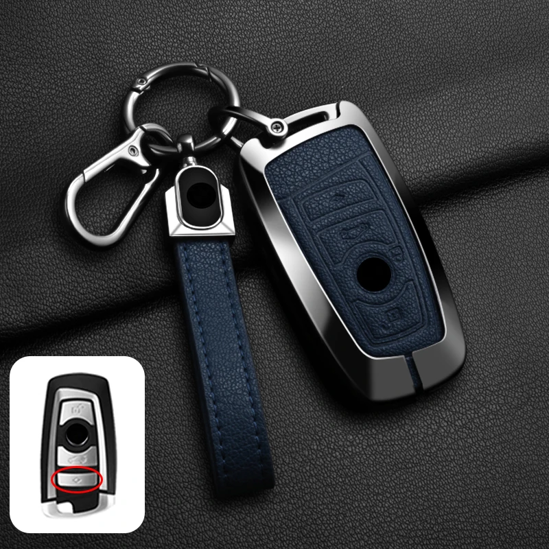 Zinc Alloy Leather Car Smart Key Case Cover For Bmw F20 F30 G20 f31 F34 F10 G30 F11 X3 F25 X4 I3 M3 M4 1 3 5 Series Accessories