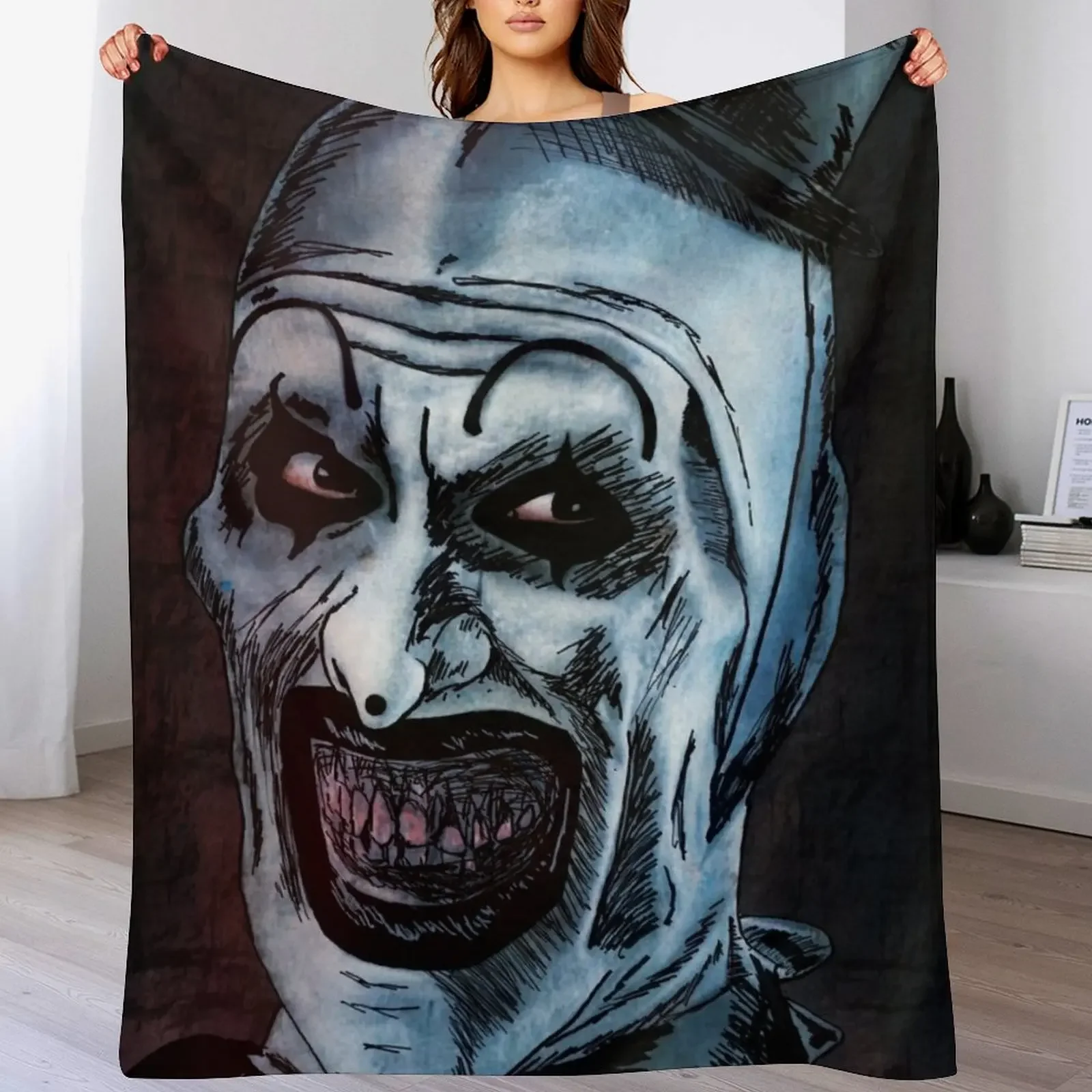 

Art The Clown Throw Blanket Picnic Luxury Throw Bed covers Giant Sofa Blankets