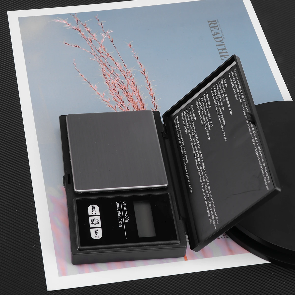 

500G 0.01G High Precision Mini Electronic Jewelry Compact For Medicinal Materials Mail Lcd Backlight Display Flip