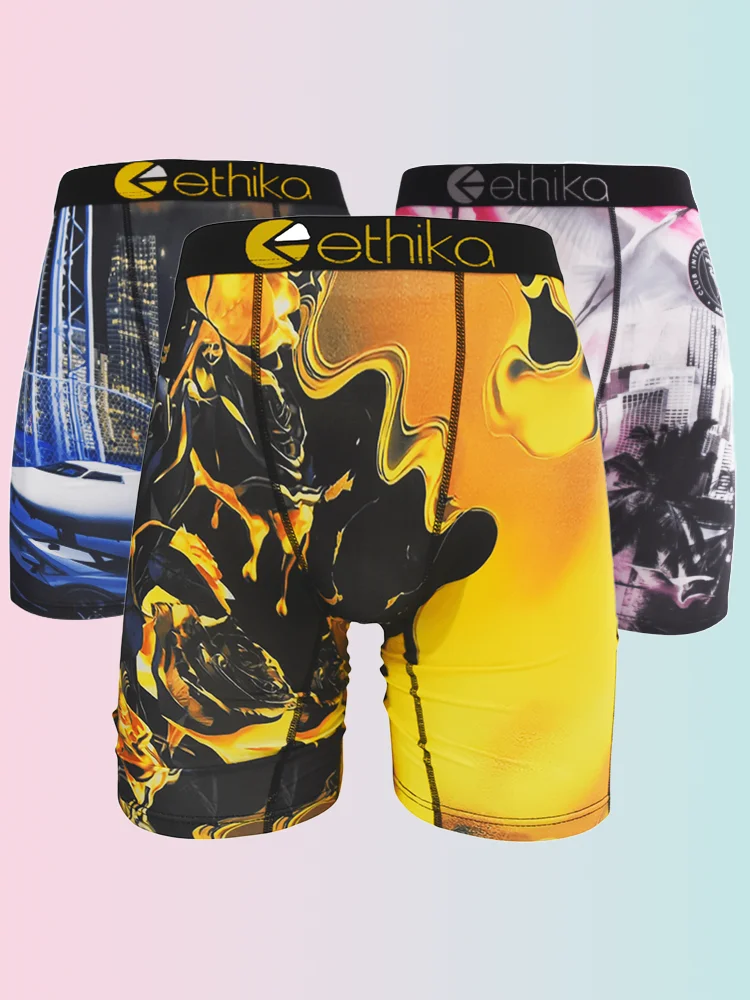 AliExpress ETHIKA Men's Anti-Chafing Boxer Briefs Polyester S-XXL 1pc Tagless Seamless Underwear Moisture-Wicking for Cycling