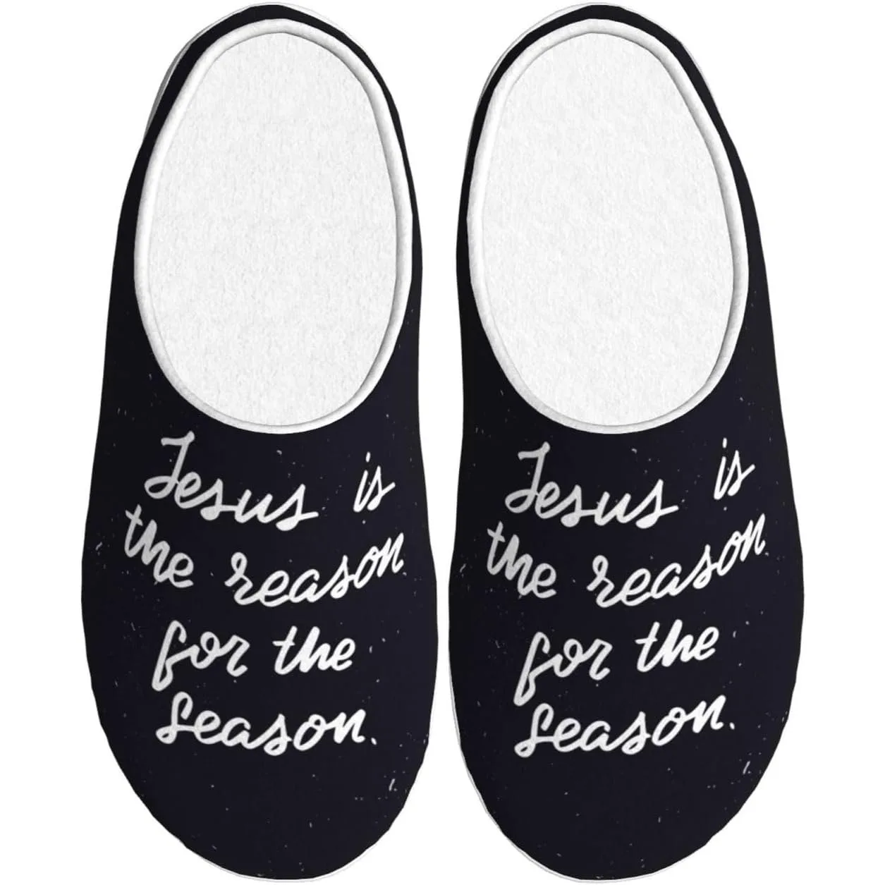 

Jesus Is The Reason For The Christmas Season Adult Cotton Slippers Home House Indoor Shoes