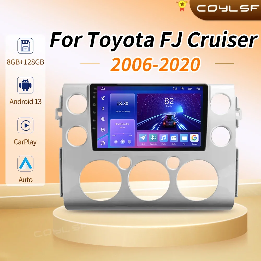 Android 13 Car Radio For Toyota FJ Cruiser J15 2006-2020 Smart Touch Screen Multimedia Video Player GPS Navigation 2Din